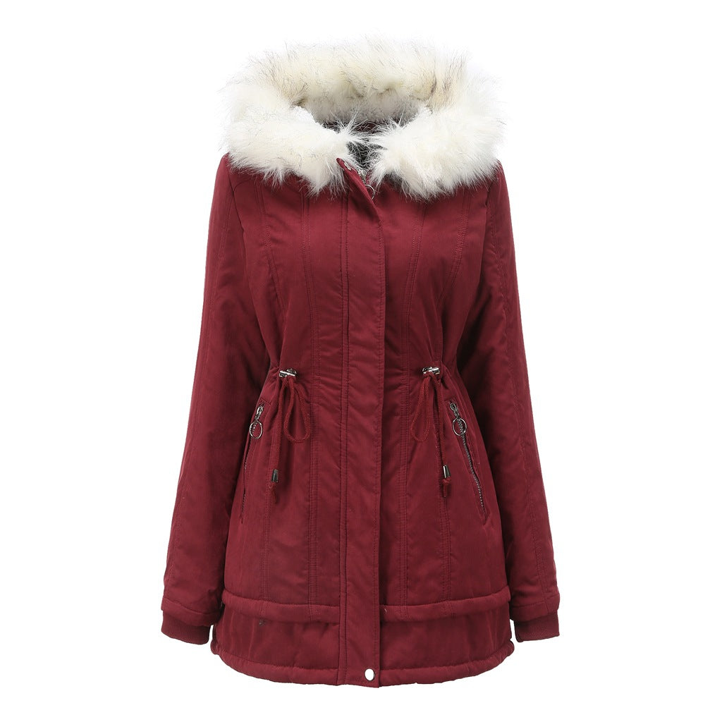 2021 Women's Long Hooded Winter Warm and Down Coat