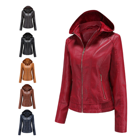 Fashion  Polyurethane Faux Women Leather Jacket