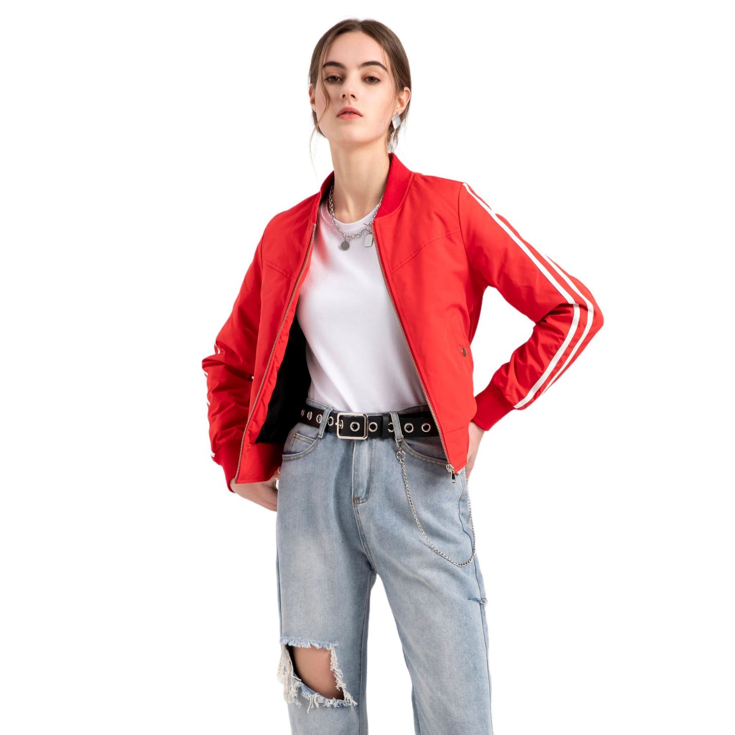 2021 Women Ins Fashion Cotton Bomberjacket
