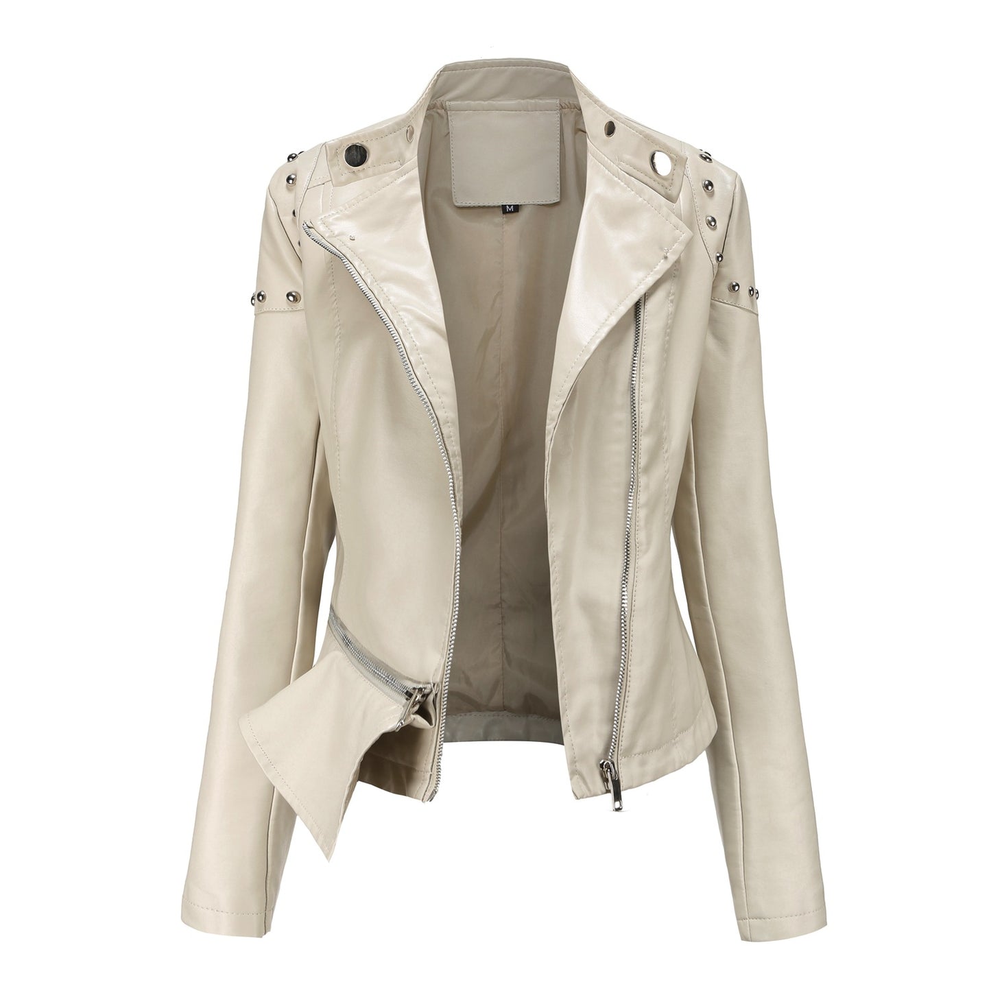 100% Polyurethane Faux Women Leather Jacket