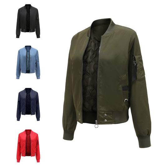 2021 New Fashion Collar Cotton-padded Bomber Jacket