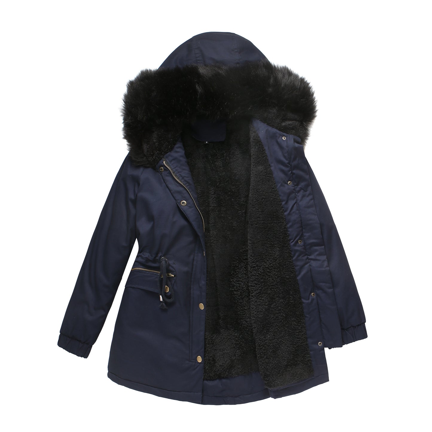 2021 Women's Plus Velvet Cotton-padded Jacket