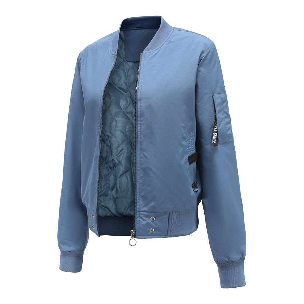 2021 New Fashion Collar Cotton-padded Bomber Jacket
