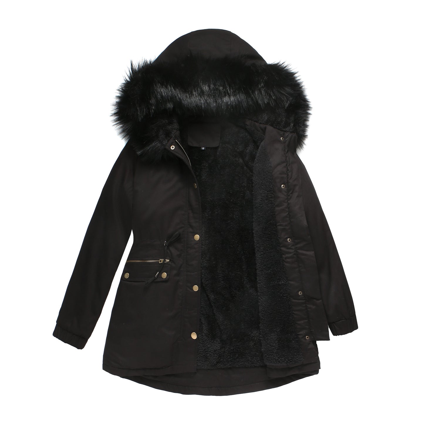 2021 Women's Plus Velvet Cotton-padded Jacket