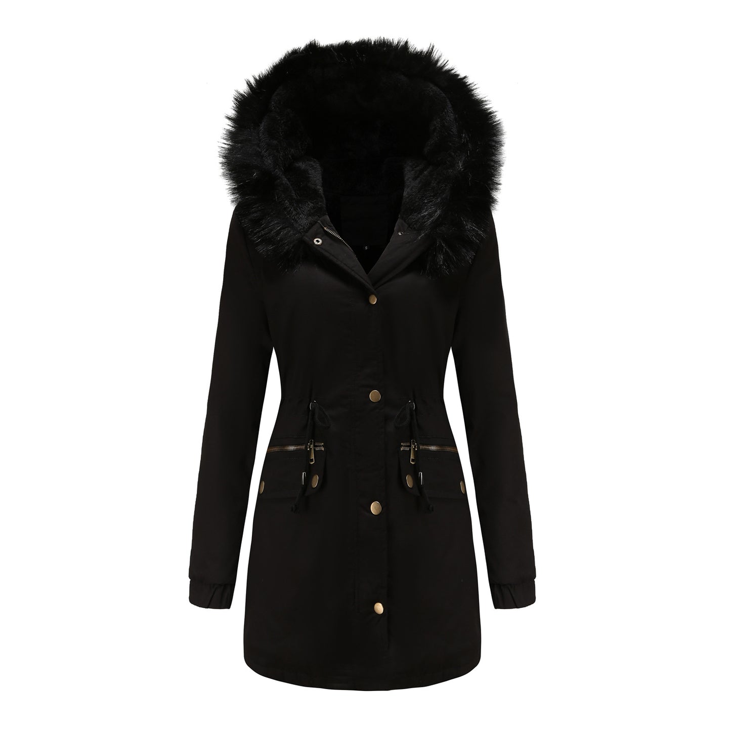 2021 Women's Plus Velvet Cotton-padded Jacket