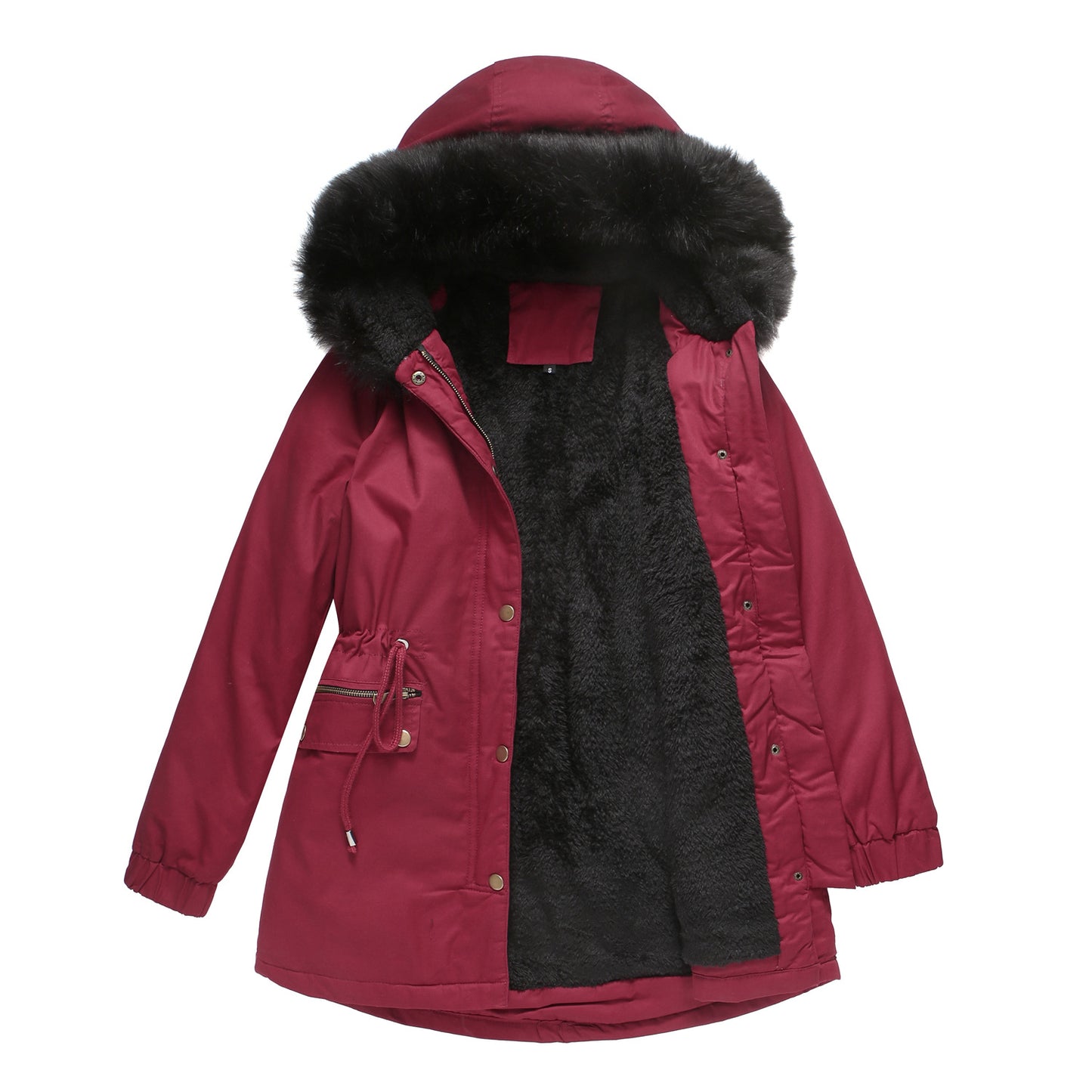 2021 Women's Plus Velvet Cotton-padded Jacket