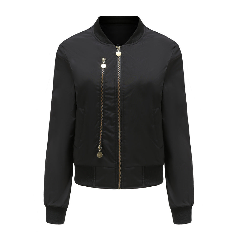 2021 New Women's Dress Solid Color Pilot Jacket Women's