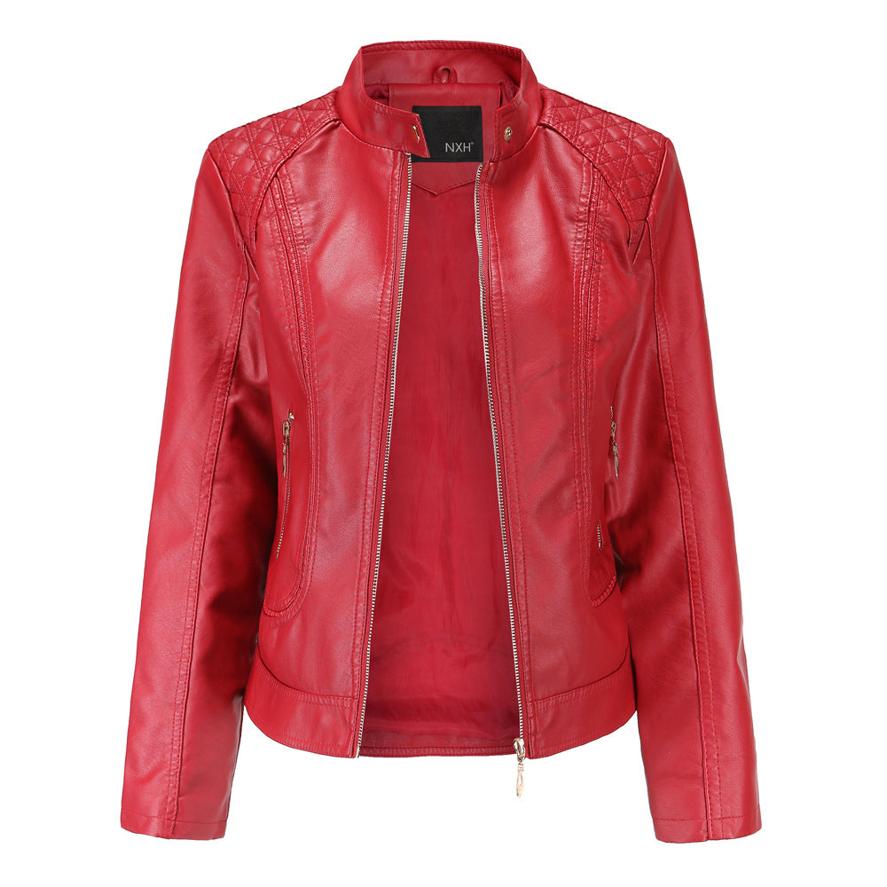 2021 Women's Leather Jackets 100% polyurethane