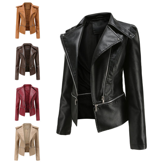 SALE  Polyurethane Faux Women Leather Jacket