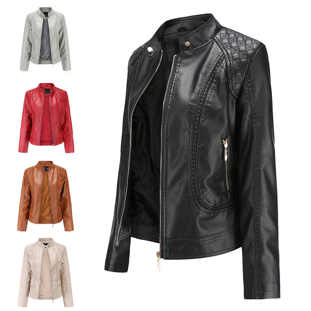 2021 Women's Leather Jackets 100% polyurethane