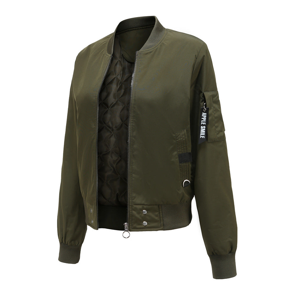 2021 New Fashion Collar Cotton-padded Bomber Jacket