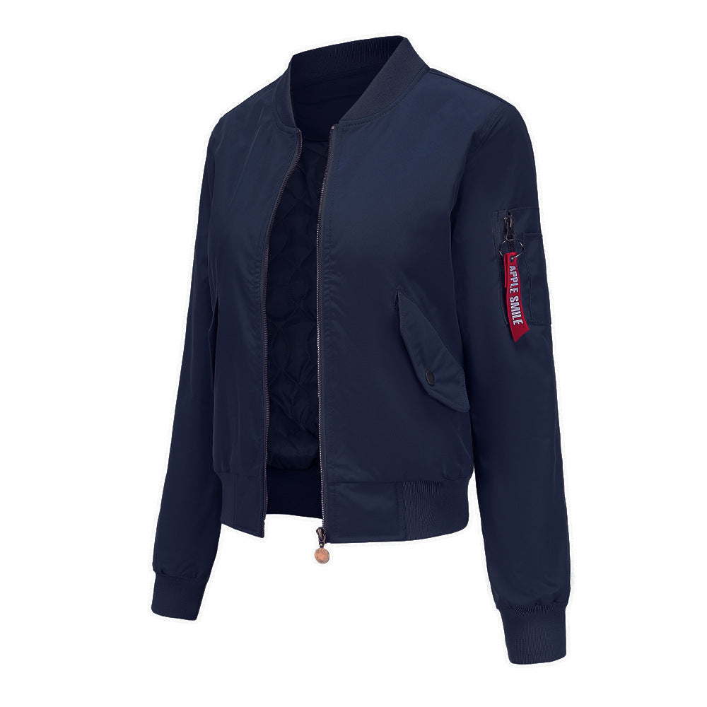Jackets for Women Bomber Jacket Long Sleeve Full Zip Baseball Uniforms  Gradient Color Casual Jacket
