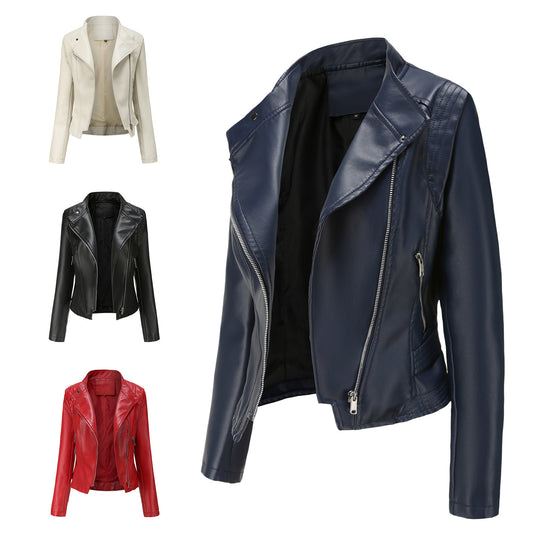 Polyurethane Faux Women Leather Jacket